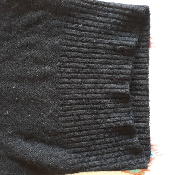 Black silk/mohair/wool club monaco cowl neck sweater - Picture 4 of 6